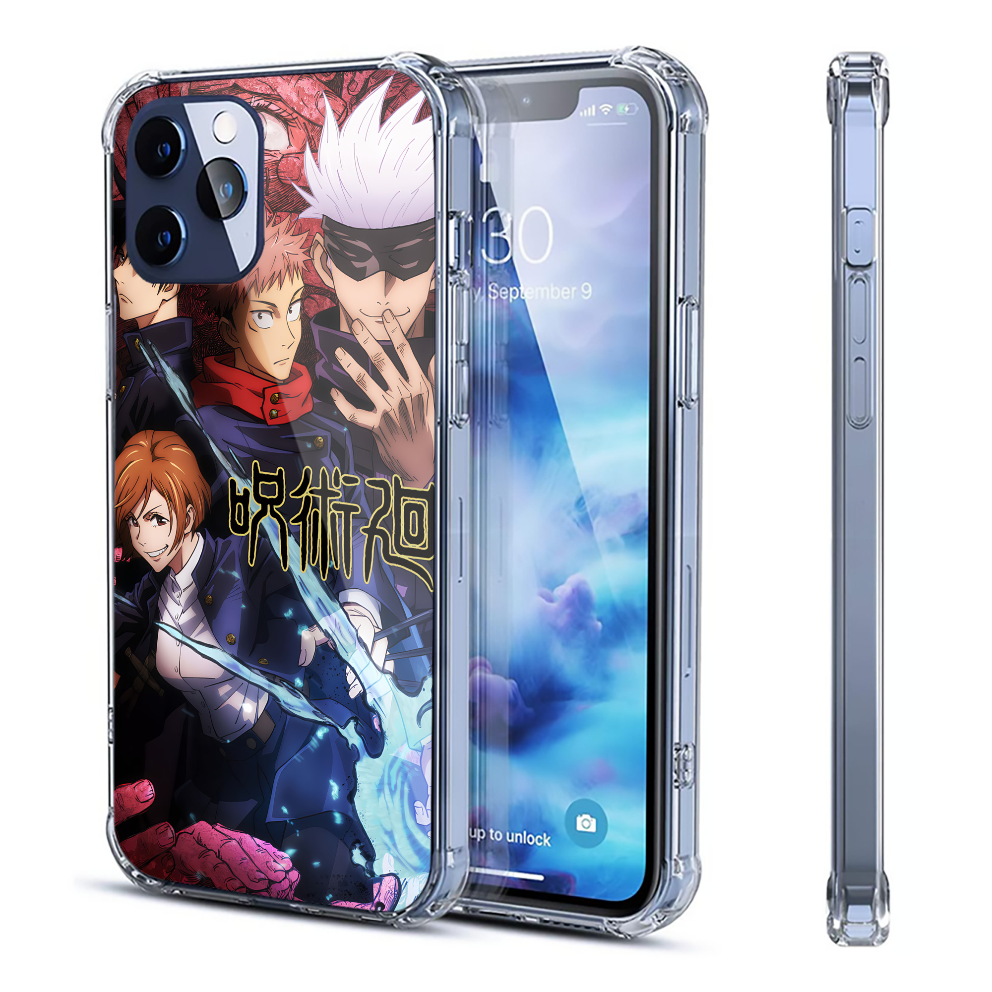 （画像用） 呪術廻戦 Jujutsu Kaisen 【iPhone 12シリーズ対応】透明スマホケース（クリアソフトケース）